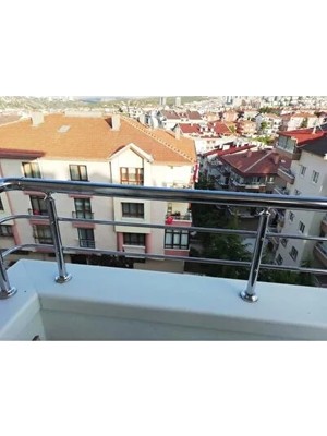Paslanmaz Balkon Korkuluğu, 100 Cm, Dayanıklı ve Şık Tasarım