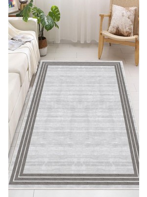 Mortapi Çerçeveli Modern Dijital Baskılı Yıkanabilir Kaymaz Taban Salon Halısı Mutfak Halısı Yolluk