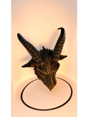 Mays 3D Studio Gotik Keçi Kafası Duvar Dekoru Dekoratif 3D Baskı Obje