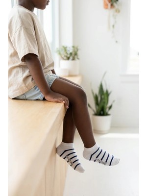 Bony Socks Çocuk Renkli Step Çorap Beyaz