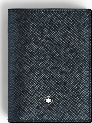 Montblanc Sartorial 4lü Tweed Mavi Mini Cüzdan 220382