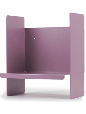 Rafiste Mor Metal Duvar Rafı - Masa Üstü Kitaplık ve Çok Amaçlı Ofis Düzenleyici 21X30 cm