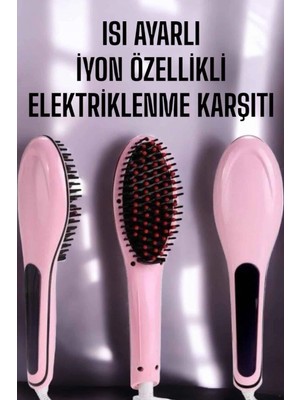 MiraLive Saç Düzleştirici Tarak Isı Ayarlı Yıpranma Önleyici Düzleştirici Fön Tarak