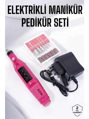 MiraLive Elektrikli Manikür Pedikür Törpü Seti Protez Tırnak Nasır Temizleyici