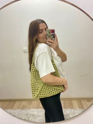 Rabika Motif Hasır Çanta El Örgüsü