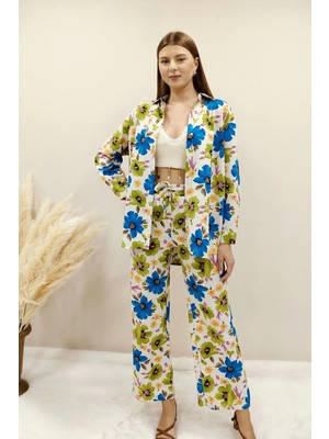 Asprin Fashion Çiçek Desenli Viskon Takım