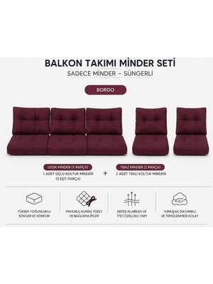 Modern Style Home 3-1-1 Fermuarlı Balkon Minderi-Leke Tutmaz - Içidolu Minder