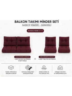 Modern Style Home 2-1-1 Fermuarlı Balkon Minderi-Leke Tutmaz - Içidolu Minder