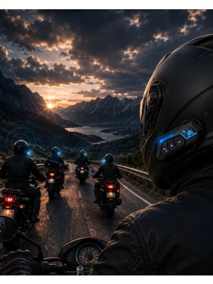 Cenk Xstore Motosiklet Kaskı Için Bluetooth Kulaklık Hands Free Çağrı Özellikli