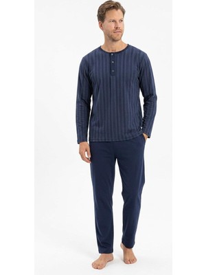 Pijadore Erkek %100 Pamuk Süprem Mevsimlik Uzun Kollu Pijama Takımı 1949