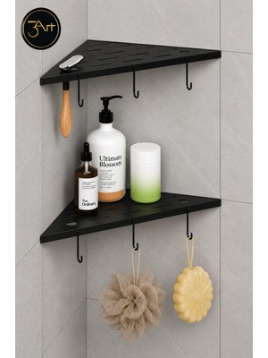 Duşakabin Köşe Rafı 2’li Set – Banyo Düzenleyici Şampuanlık