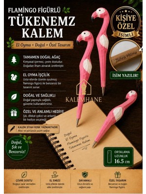 Kalemhane Kişiye Özel El Oyma Işçilik Özel Yapım Tükenmez Kalem Pelikan Figürlü