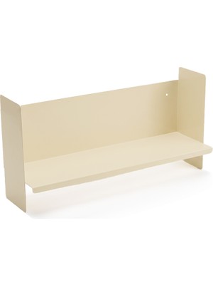 Rafiste Beyaz Metal Duvar Rafı - Masa Üstü Kitaplık ve Çok Amaçlı Ofis Düzenleyici 21X50 cm