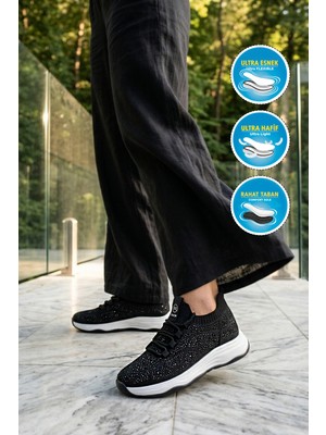 Walkway 2061 G Siyah Anorak Kadın Günlük Ayakkabı