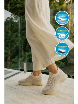 Walkway 2061 G Bej Anorak Kadın Günlük Ayakkabı