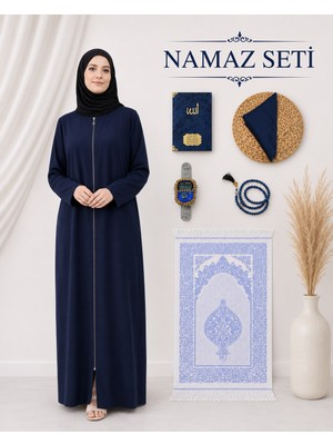 Bilenler Kadın Namaz Seti Fermuarlı Namaz Elbisesi Seccade Örtü Yasin Tesbih Zikirmatik