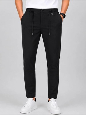 Erkek Bağcıklı Lastikli Jogger Chino Slim Fit Likralı Esnek Pantolon