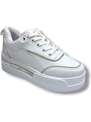 Cakgo Lady Classy 1182-26 Cilt Şerit Taşlı Anatomik Kadın Sneaker