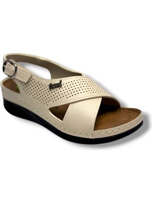 Cakgo Royal Poli 780-26 Cilt Ultra Soft Jel Taban Anatomik Kadın Sandalet