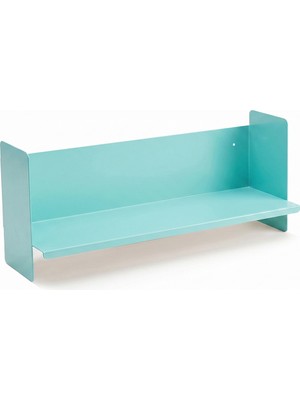 Rafiste Mavi Metal Duvar Rafı - Masa Üstü Kitaplık ve Çok Amaçlı Ofis Düzenleyici 21X70 cm