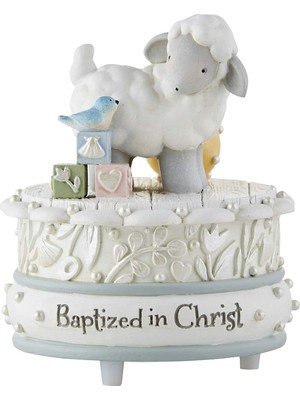 Trendy Pazars Brands Faithworks - Baptized In Christ Müzikal Heykelcik, 9,5 x 10,5 Cm, Kuzu - Brahms Ninni