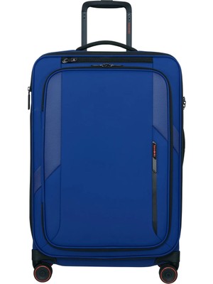 Samsonite Glazed - Spinner Mavi 67/24 Körüklü Orta Boy Valiz