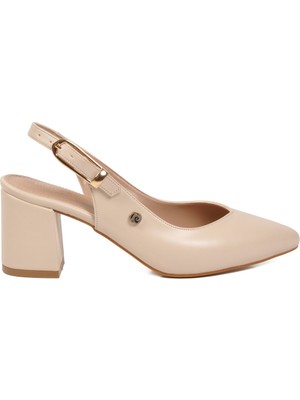 Pierre Cardin Bej Hafif Kadın Abiye Ayakkabı PC-55796 Z