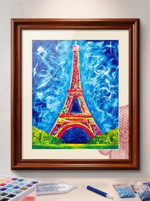 Liva Craft Elmas Mozaik Tablo, 50X40CM Eyfel Kulesi Boncuk Yapıştırma Kiti