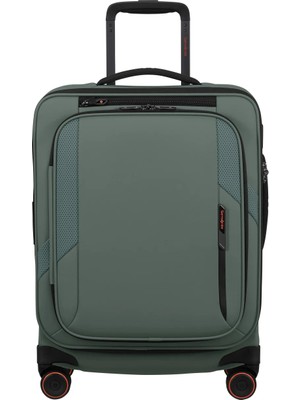 Samsonite Glazed - Spinner Yeşil 55/20 Körüklü Kabin Boy Valiz