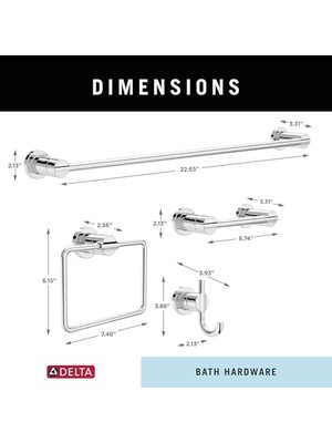 Trendy Pazars NIC64-PC Nicoli 4 Parça Banyo Donanım Kiti, Cilalı Krom