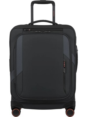 Samsonite Glazed - Spinner Siyah 55/20 Körüklü Kabin Boy Valiz