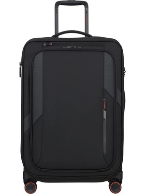 Samsonite Glazed - Spinner Siyah 67/24 Körüklü Orta Boy Valiz