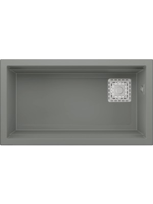 Real Stone Almila 75,5X42,4 cm Gri Granit Mutfak Eviyesi