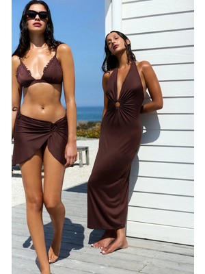Penti Kahverengi Valeria Üçgen Fit Bikini Üstü