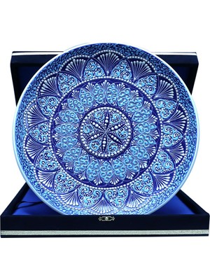E38 El Işçiliği Çini  Tabak - 30 cm - 6526