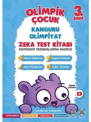 Altın Nokta Yayınevi Altın Nokta Yayınları 3. Sınıf Olimpik Çocuk Bilsem - Kanguru - Olimpiyat Zeka Kitabı Tamamı Çözümlü