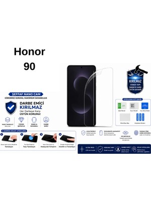Astakos Honor 90 Lite Uyumlu Şeffaf Nano Kırılmaz Darbe Emici Ekran Koruma