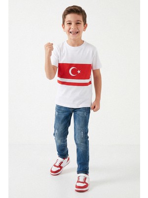 Kinderos Bayraklı Türkiye Milli Takım Forma Çocuk Tişört - 26Y 1923