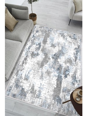 Mortapi Modern Soyut Desenli Dijital Baskılı Yıkanabilir Kaymaz Taban Salon Halısı Mutfak Halısı Yolluk