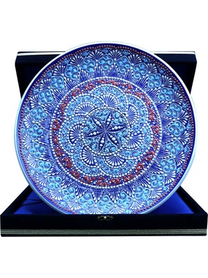 E38 El Işçiliği Çini  Tabak - 30 cm - 6528