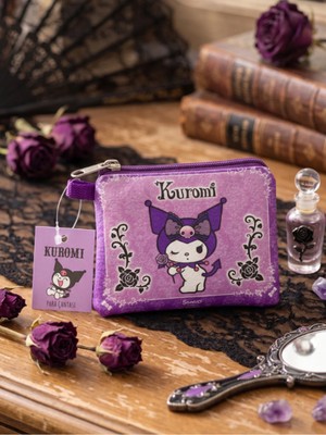 Gifi Kuromi & Hello Kitty Lisanslı Deri Para Çantası Cüzdan 10,5x8,5 cm