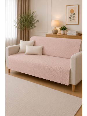 Hby Soft Koltuk Örtüsü Toz Pembe