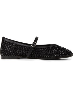 Deery Kadın Siyah Taş Detaylı Mary Jane Babet - K0228ZSYHC01