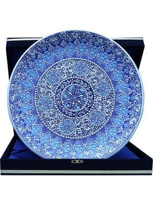 E38 El Işçiliği Çini  Tabak - 30 cm - 6523
