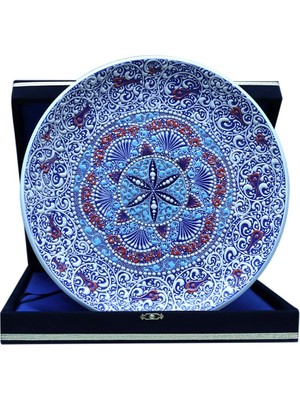 E38 El Işçiliği Çini Tabak - 30 cm - 6519