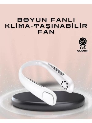 Asil Sepet Asiltech Giyilebilir Sessiz Fan | 224G Hafif, Bladeless Güvenli Tasarım, 5 Vitesli Soğutma, USB Şarjlı Fan