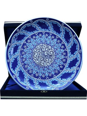 E38 El Işçiliği Çini  Tabak - 30 cm - 6522