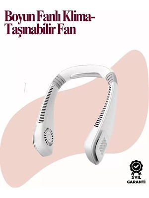 Asil Sepet Asiltech Kanatsız Boyun Tipi Fan | Giyilebilir Serinletici, Düşük Sesli, Hafif Abs Gövde, USB Şarj Edilebilir