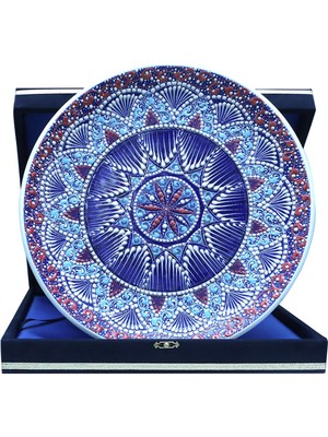 E38 El Işçiliği Çini  Tabak - 30 cm - 6518