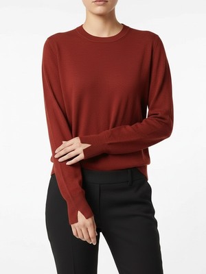 Sisley Kaşmir Karışımlı Regular Fit Kazak Kadın Koyu Kırmızı Kazak - 325A102HM100F